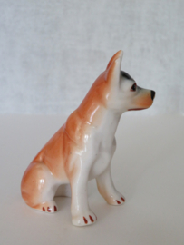 beeldje Chihuahua vintage wit-tan