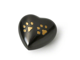 Paw print heart urn