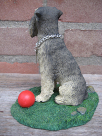 beeldje Schnauzer met bal