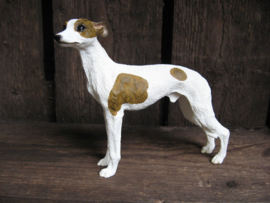 beeldje Whippet wit-brindle