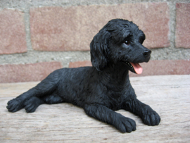 beeldje Labradoodle zwart