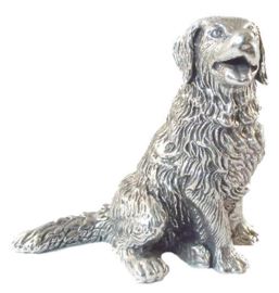 beeldje Berner Sennenhond zilvertin