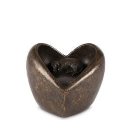 urn in brons 'In my heart forever'