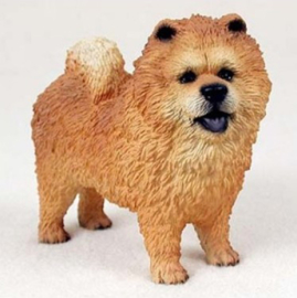 beeldje Chow Chow rood