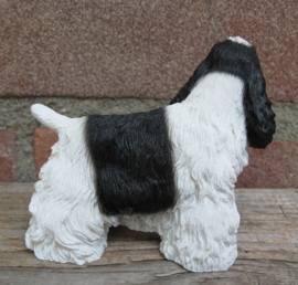 beeldje Amerikaanse Cocker spaniel zwart-wit