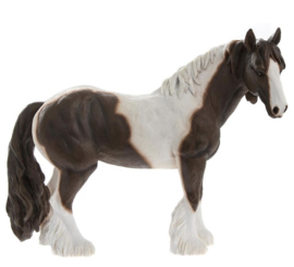 beeld paard Cob bruin-wit | 26 cm