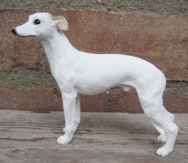 beeldje Whippet wit