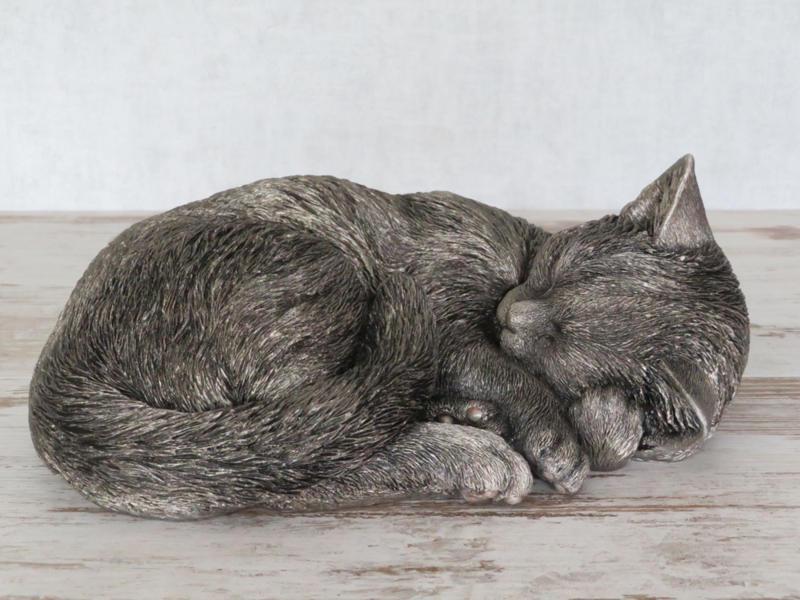 Niet genoeg Aan de overkant beetje asbeeld/kattenurn Kat slapend | 26 cm | Beeldurnen / Asbeelden | Memodiera