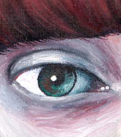 Portrait in blue and red II - Limited Edition