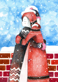 A warm encounter - Christmas card