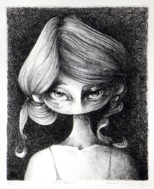 Portrait of a girl - lithograph - FOR SALE