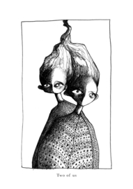 Two of us - black & white art print