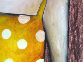 Girl in a yellow and white polka dot bathing suit - Limited Edition