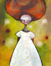 The white dress - kunstprint