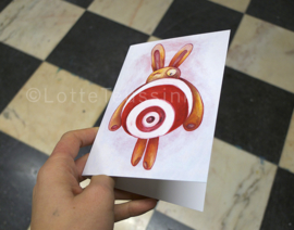 Target bunny - greeting card