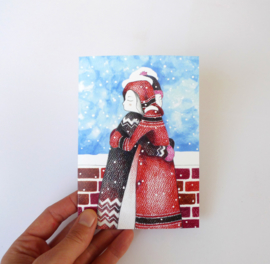 A warm encounter - Christmas card