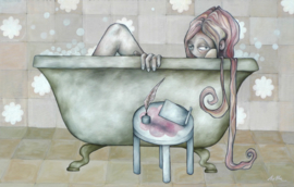 Het bad - kunstprint