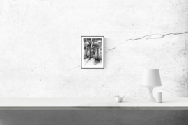 Into the woods - black & white art print