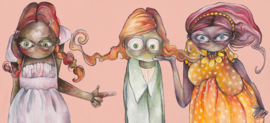 The ginger sisters - gevouwen kaart