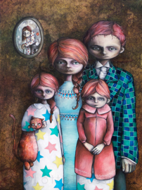 De familie - kunstprint