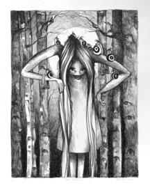 Tree girl - lithografie