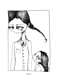 Mom? - zwart/wit print