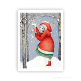 Christmas Girl with Bird - Limited Edition