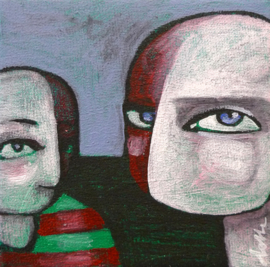 Two men | 10x10cm | FOR SALE