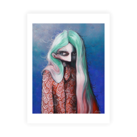 Swirl Girl - kunstprint