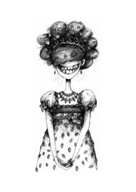 Princess - zwart/wit print