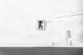 Winter family - black & white art print