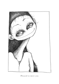 Pleased to meet you - zwart/wit print