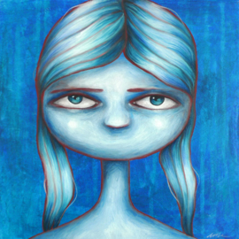 Blue Girl | 30x30cm | FOR SALE
