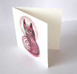 Cat - greeting card