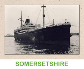 Dubbele kaart 'Transportschip Somersetshire'