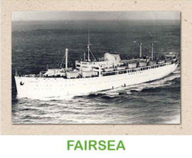 Dubbele kaart 'Transportschip Fairsea'