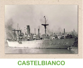 Dubbele kaart 'Transportschip Castelbianco'