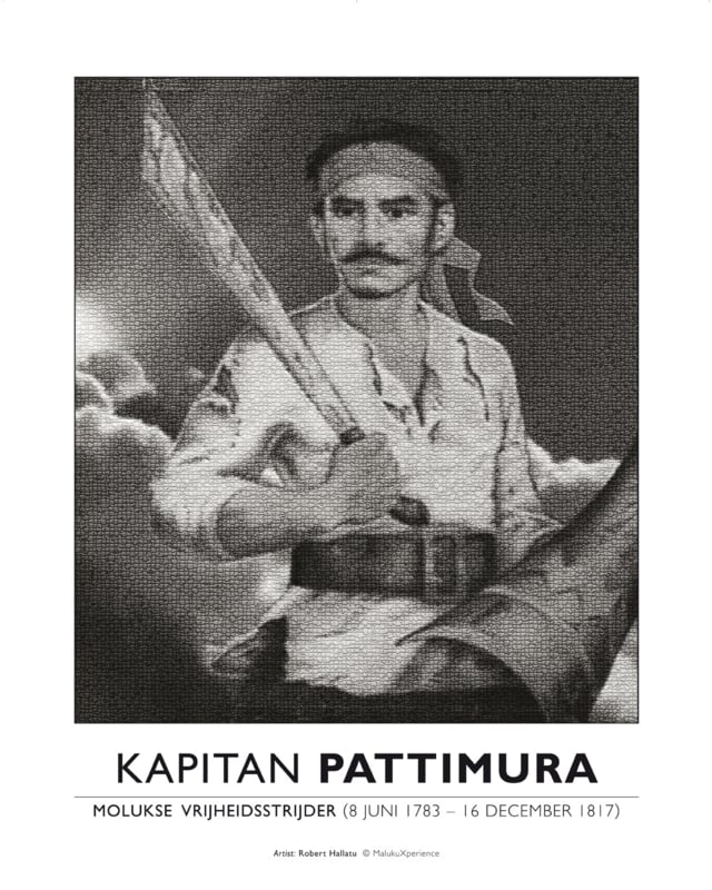 Poster Pattimura staand | ingelijst