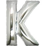 Letter K - 100 cm Zilver