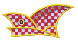 Embleem / applicatie Brabant steek  10 x 4,5 cm