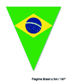 Vlaggenlijn Brazilië - 5 meter
