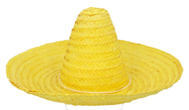 Mexicaanse hoed - sombrero - 49 cm Geel