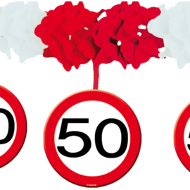 Slinger met onderhanger verkeersbord 50 jaar (05233F)