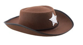 Cowboyhoed sheriff bruin Kind (50361E)