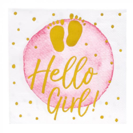 Servetten geboorte: Hello Girl