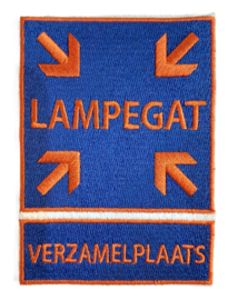 Embleem / applicatie Lampegat Verzamelplaats - 7 x 10 cm