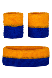 Set zweetbanden Lampegat oranje blauw