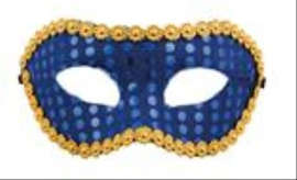 Oogmasker glimmend Blauw