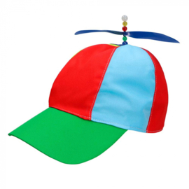 Helikopter pet met propeller rood geel groen (licht) blauw (33027B)