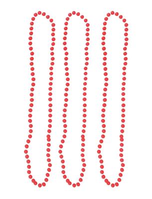 Halsketting parels neon Roze - 3 stuks